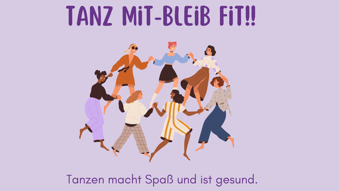 Tanzveranstaltung mit Spaß und Bewegung, montags 15-16:30 Uhr, 3 € Eintritt, Leitung Anna Hufsky-Winkler, Ev. Cyriakusgemeinde Frankfurt.