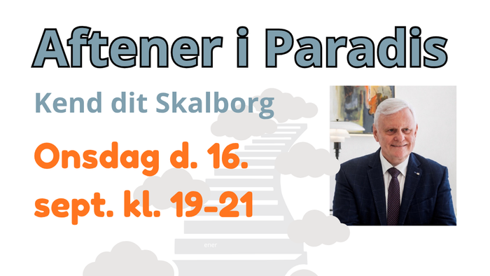 Plakatannoncering af et møde med Skalborg den 16. september kl. 19-21 med titlen *