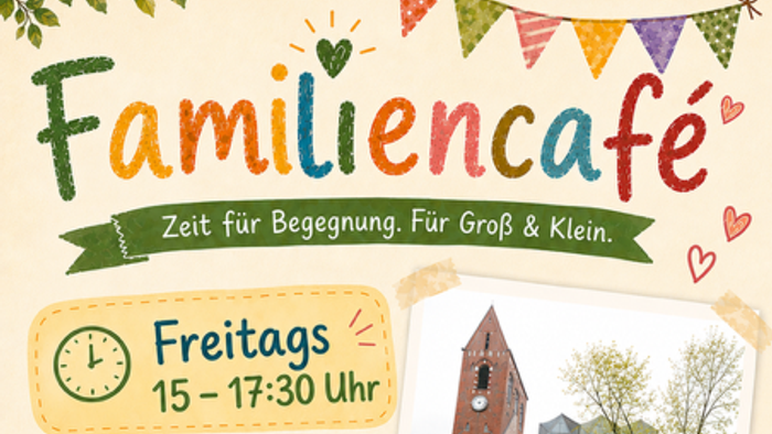 Familiencafé mit Spielen, Bastelangeboten, Kaffee und Outdoor-Spielen für alle Altersgruppen freitags von 15:00 bis 17:30 Uhr.