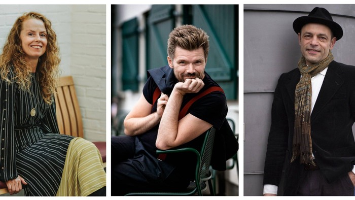 Portrætter af Rie Forsell, Nikolaj Schiøtz og Lars Emil Riis