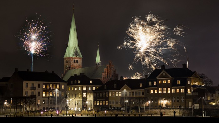Helsingør nytårsaften - med Domkirken og fyrværkeri