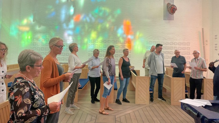 IceGlory Gospel øver korsang i Vejleå Kirke