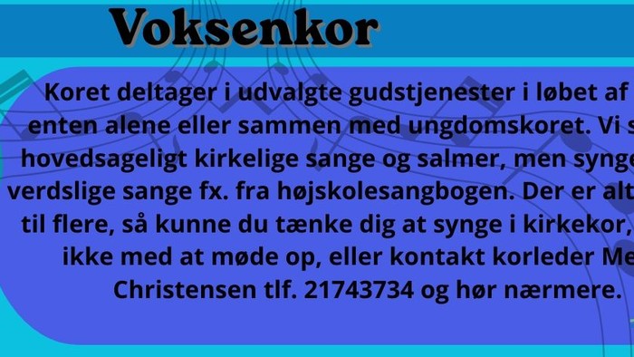 beskrivelse af voksenkor