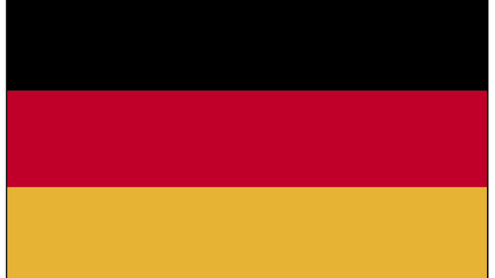 Tysklands flag er sort, rød og gul i horisontale bælter.