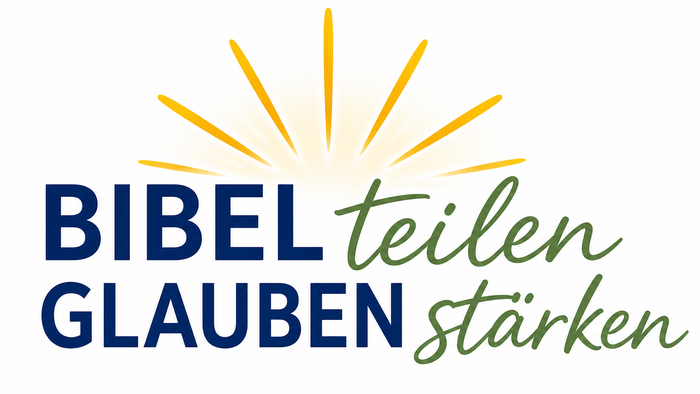 Logo zur Förderung des Bibelteilens, um den Glauben zu stärken und zu verbreiten – mit einem strahlenden Sonnenaufgangs-Design.