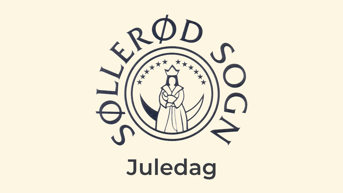 Sollerød Sogns juledekorationslogo med dronning og stjerner