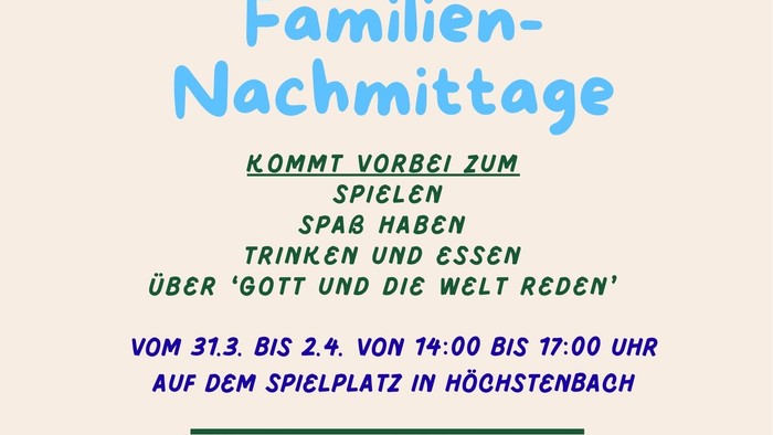 Familiennachmittage für Familien
