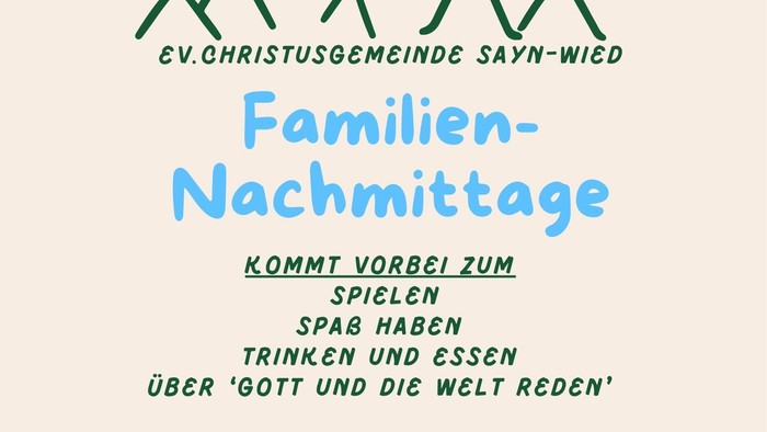 Familiennachmittage für Familien
