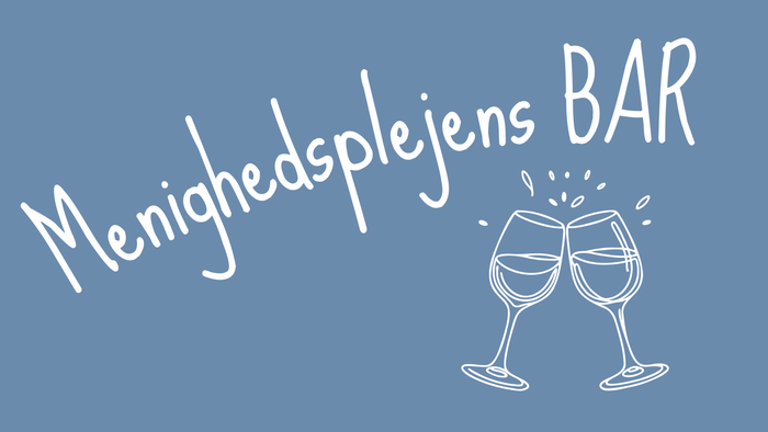 Et muntert bar-logo med to vinglas, der skåler, og teksten