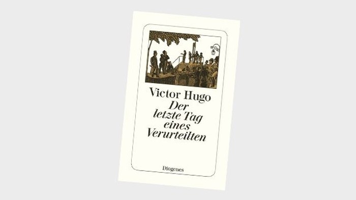 Victor Hugos Buchcover mit dem Titel *„Der letzte Tag eines Verurteilten“*.