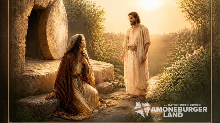 Plakat für eine Bibelstudie über Maria Magdalena, geplant in der Pfarrkirche Niederklein am 21. Oktober 2026.