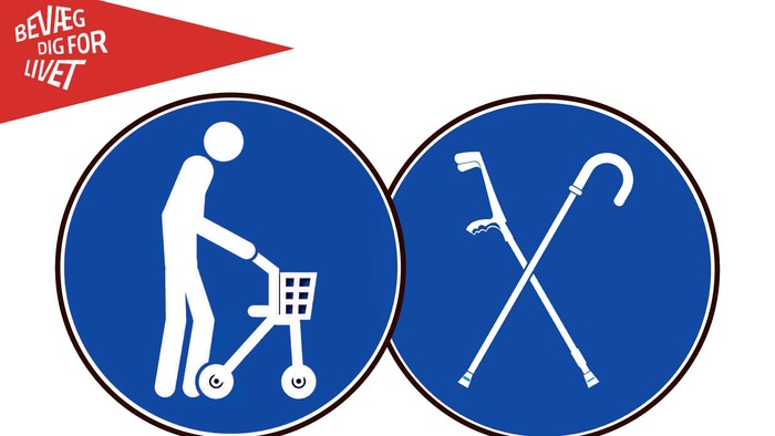 Billedet viser symboldet for handicapparkering og støtteapparater