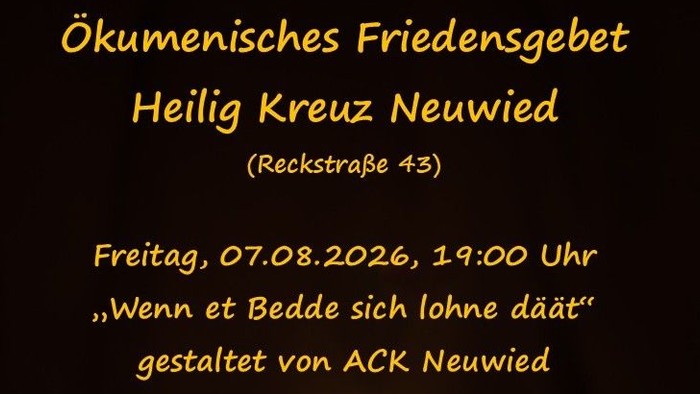 Ökum. Friedensgebet Heilig Kreuz