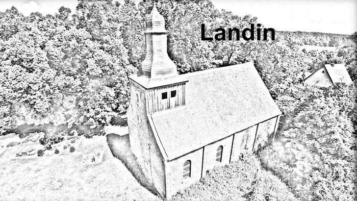 Dorfkirche Landin Bleistift