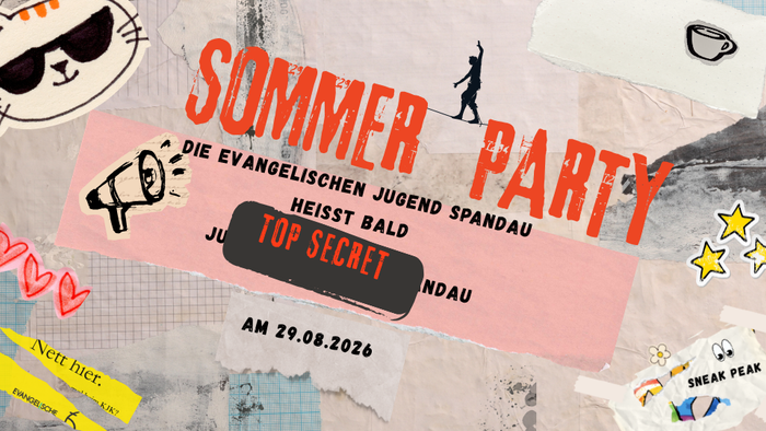Flyer Sommerparty der evangelischen Jugend Spandau