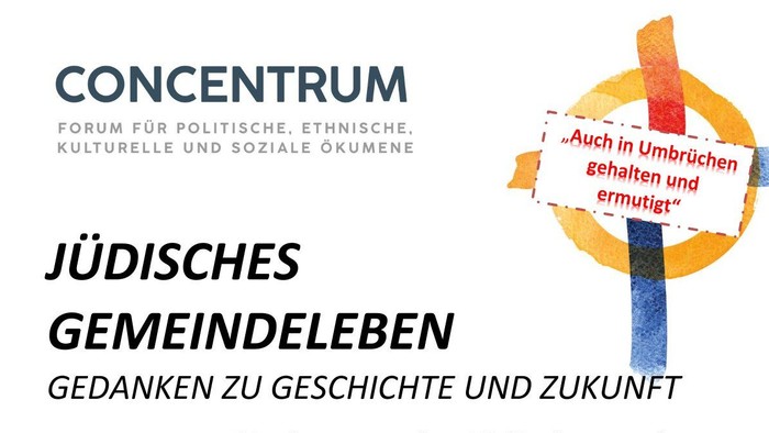 Plakat zur Veranstaltung: Diskussion über jüdisches Gemeindeleben, Geschichte und Zukunft anlässlich des Europäischen Tags der jüdischen Kultur.