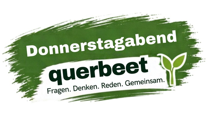 Schriftzug Donnerstagabend querbeet