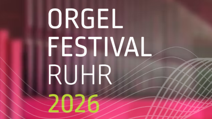 Werbeplakat für das Orgel Festival Ruhr, geplant für das Jahr 2026.