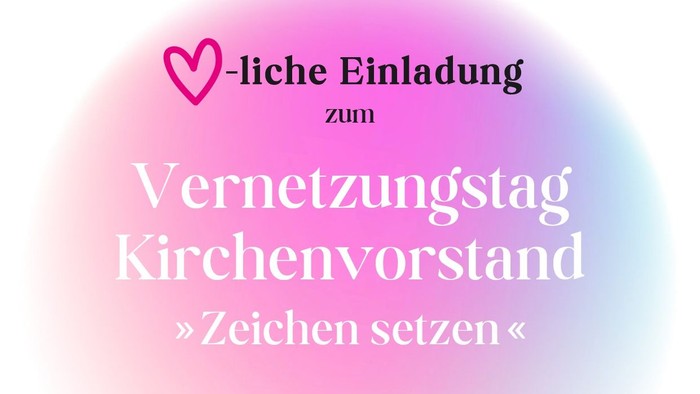 Einladungsplakat für einen Netzwerktag des Kirchenvorstands am 5. September 2026 mit Anmeldedetails und QR-Code.