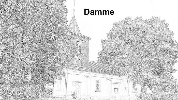 Dorfkirche Damme - Bleistift