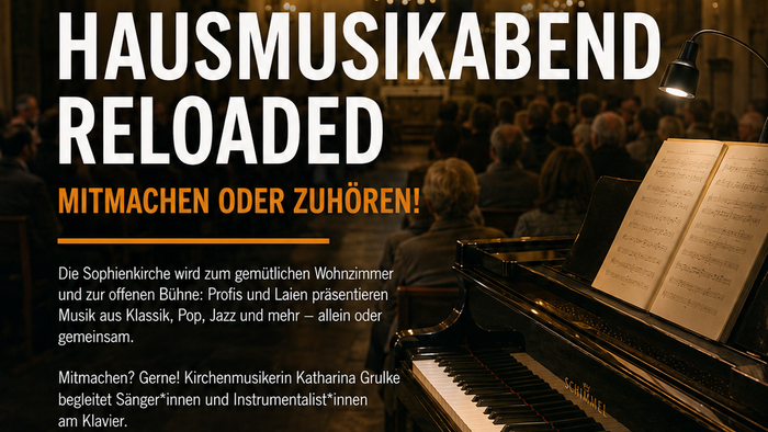 Plakat für eine Gemeinschaftsmusikveranstaltung **