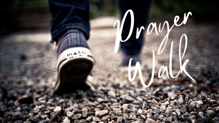 A close up of a person's feet walking