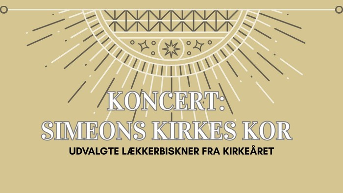 Plakat for koncert med Simeons Kirkes Kor med udvalgte salmer fra kirkeåret.
