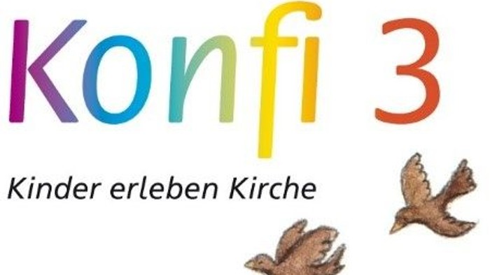 Farbenfrohes Logo mit zwei Vögeln und dem Slogan