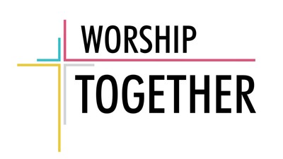 Worship Together logo with colorful cross
