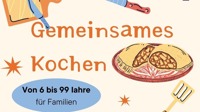 Familien-Kochveranstaltung für alle Altersgruppen mit regionalen Gerichten, Gesprächen und geselligem Beisammensein jeden Mittwochabend.
