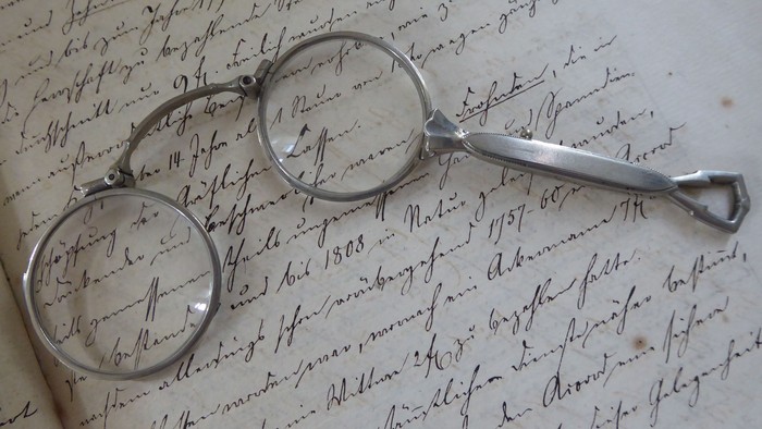Kurrentschrifttext, Seite der Lardenbacher Kirchenchronik