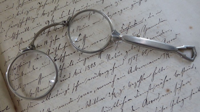 Kurrentschrifttext, Seite der Lardenbacher Kirchenchronik