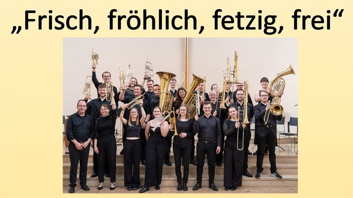 am 13. September 2026 um 18 Uhr tritt der Landesjungendposaunenchor Westfalen-Lippe unter der Leitung von LPW Andreas Tetkov und LPW Christian Kornmaul mit ihrem Konzert frisch, fröhlich, fetzig, frei in der Eckardtskirche in Bielefeld auf. der Eintritt i