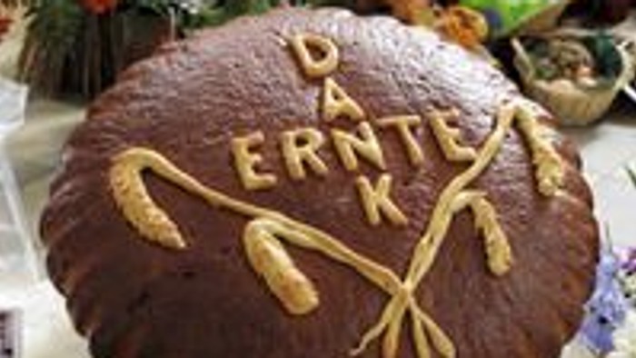 Ein Schokoladenkuchen mit der Aufschrift