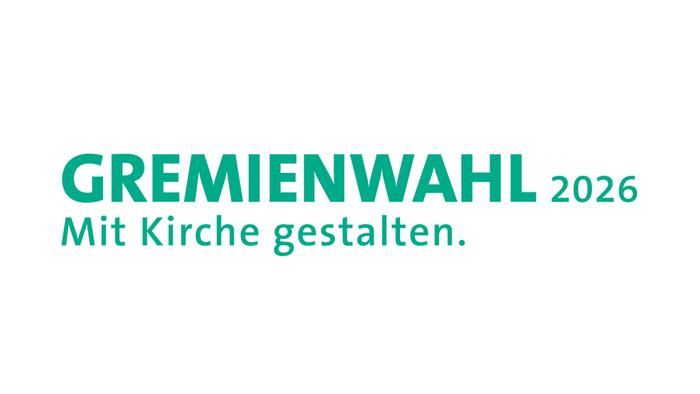 Logo für die Kirchenkörperschaftswahlen 2026 mit dem Schwerpunkt „Kirche gestalten – Gremienwahl 2026“.