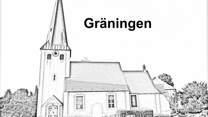 Dorfkirche Gräningen Bleistift