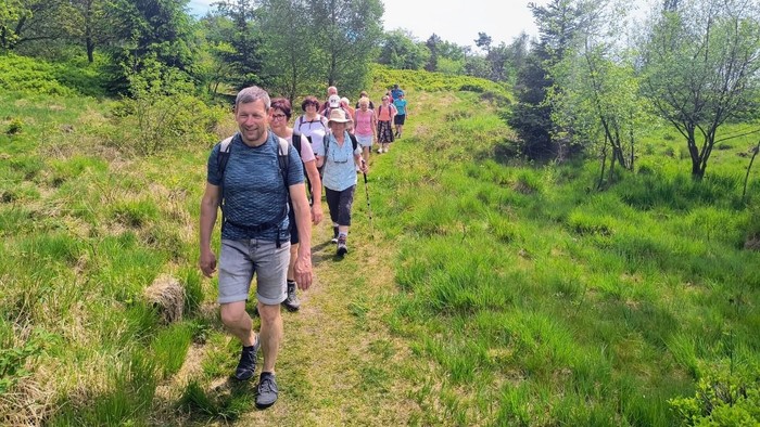 Die Wandergruppe unterwegs