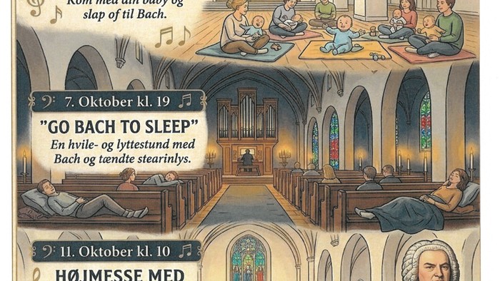 En uges Bach-tema arrangement med familievenlige kirkekoncerter og godnathistorier i Sankt Jørgens Kirke.