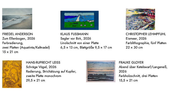 Benefizmappe - fünf Graphiken von fünf Künstlern zugunsten von ukrainischen Waisenkindern 