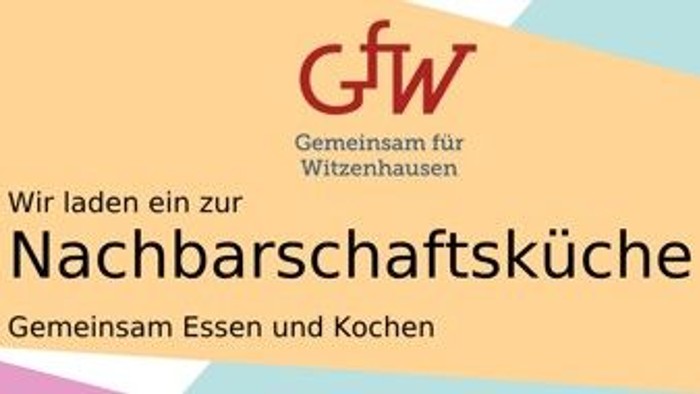 Einladung zum Gemeinschaftskochen und gemeinsamen Essen in Witzenhausen von „Gemeinsam für Witzenhausen“.