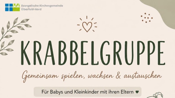 Einladungsflyer für die Krabbelgruppe