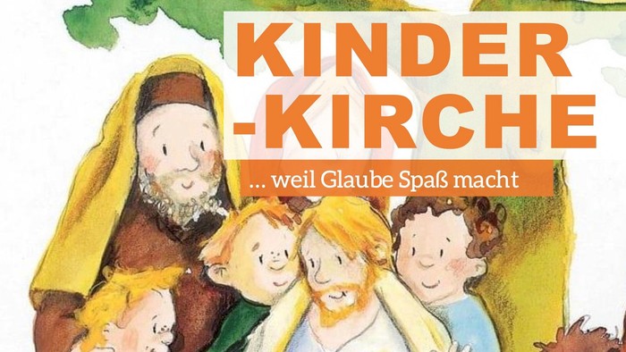Einladungsplakat für eine Kinderkirchenveranstaltung, die am 20. September 2026 um 10:30 Uhr im Pfarrsaal beginnt.