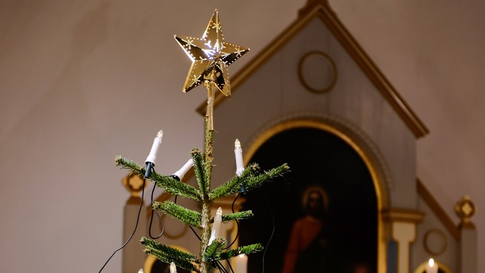 Juletræ i Svaneke Kirke