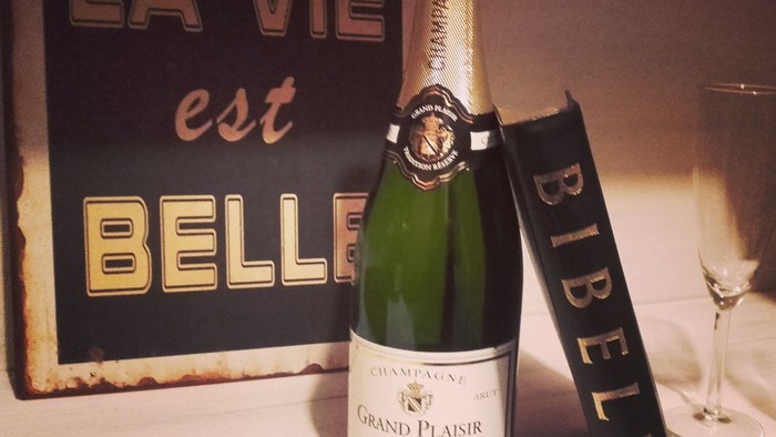 Elegant champagneflaske med
