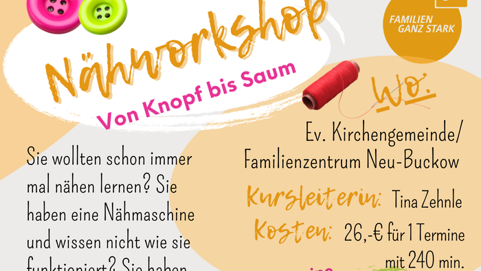 Infos und Termine zum Nähworkshop 