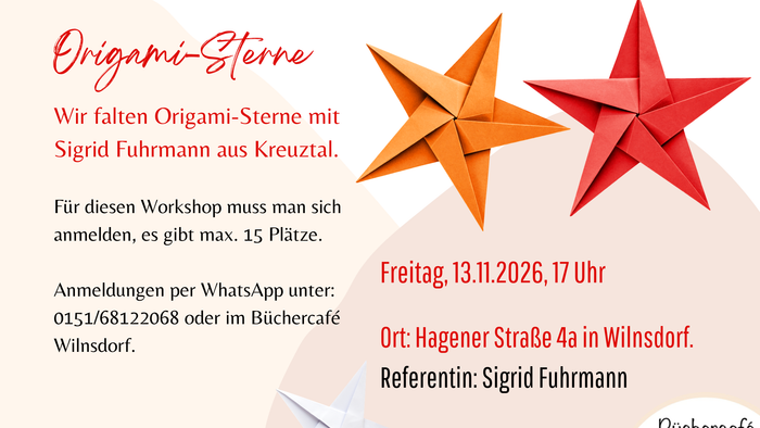 Überschrift: Origami-Sterne