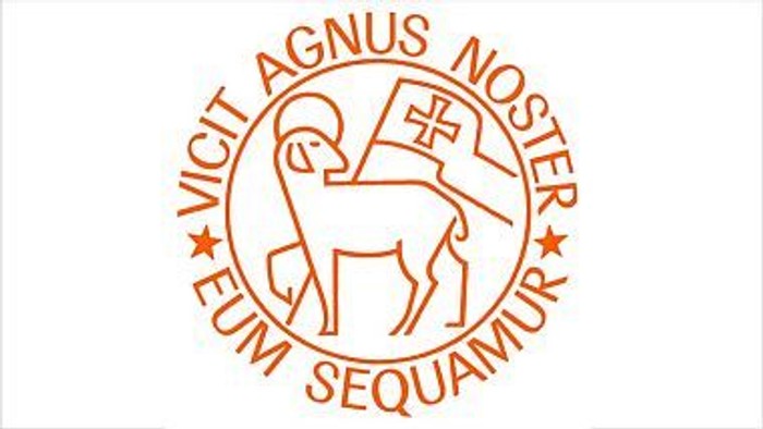 Unitäts-Logo der Herrnhuter Brüdergemeine mit der lateinischen Umschrift
