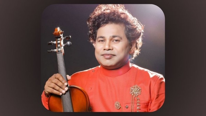 Manoj Baruah mit Violine