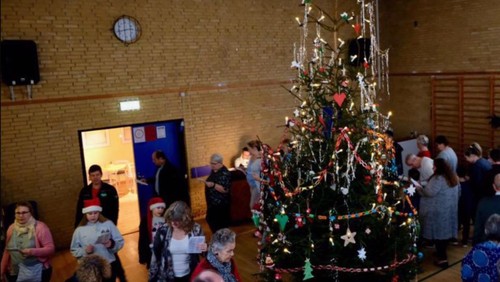 Juletræsfest i Forsamlingshuset