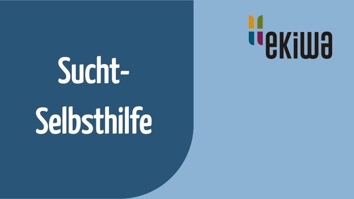 EKIWA-Logo blau. Suchtselbsthilfe